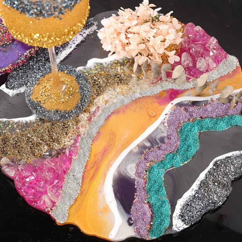 HappyFiller 1.3 LB Crushed Glass Terrarium Sand Vase Fillers Planter Soil Cover Stones Fairy Garden Gravel Pebbles Candle Holder Decor Mini Rock,Resin Art,Crafts Glitter,Wedding Ceremony,Ivory White - Image 4